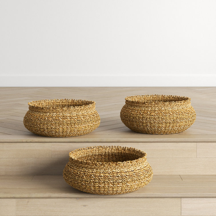 Joss & Main 3 Piece Seagrass Basket Set Wayfair